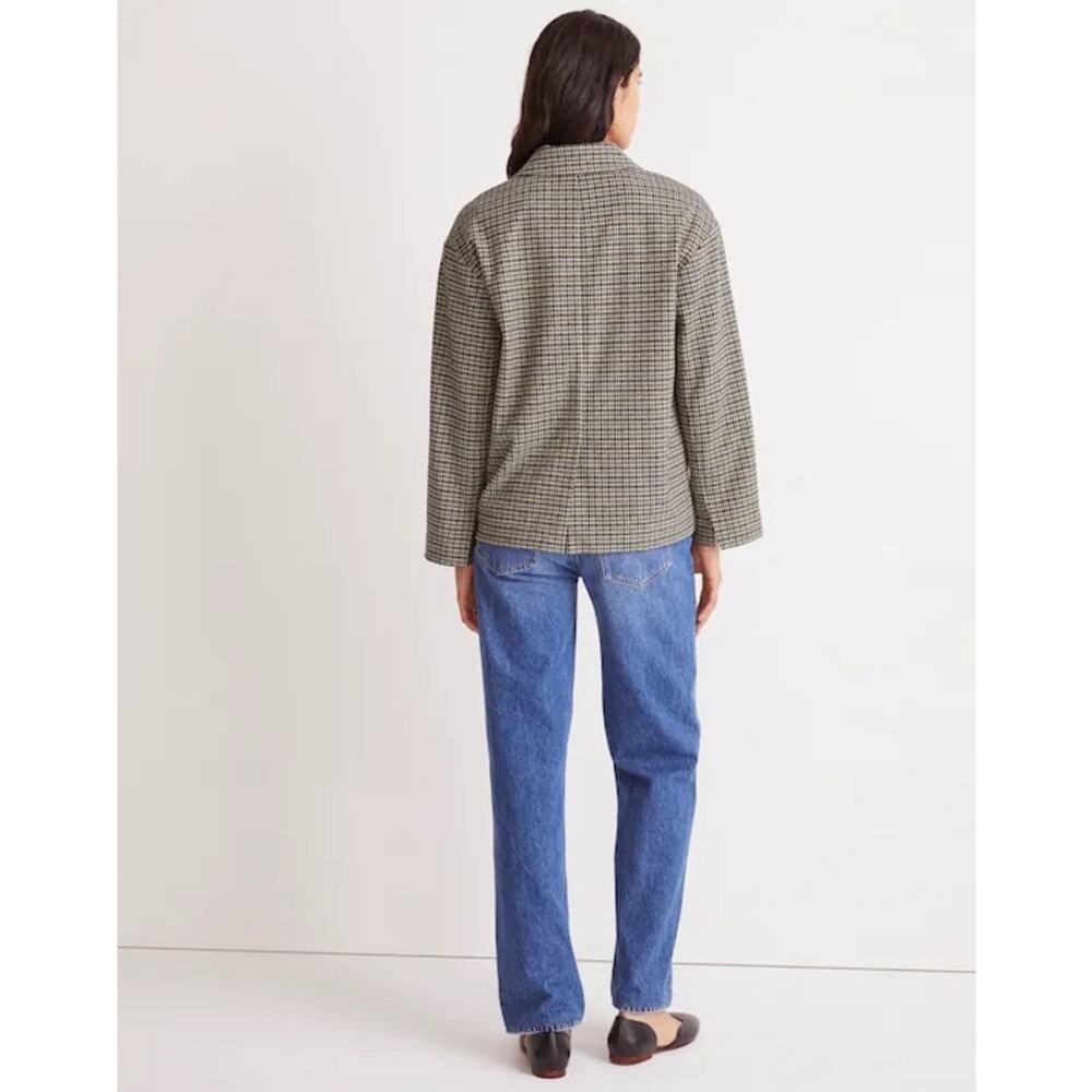 Madewell Oversized Houndstooth Knit Blazer Size Large - Picture 3 of 10
